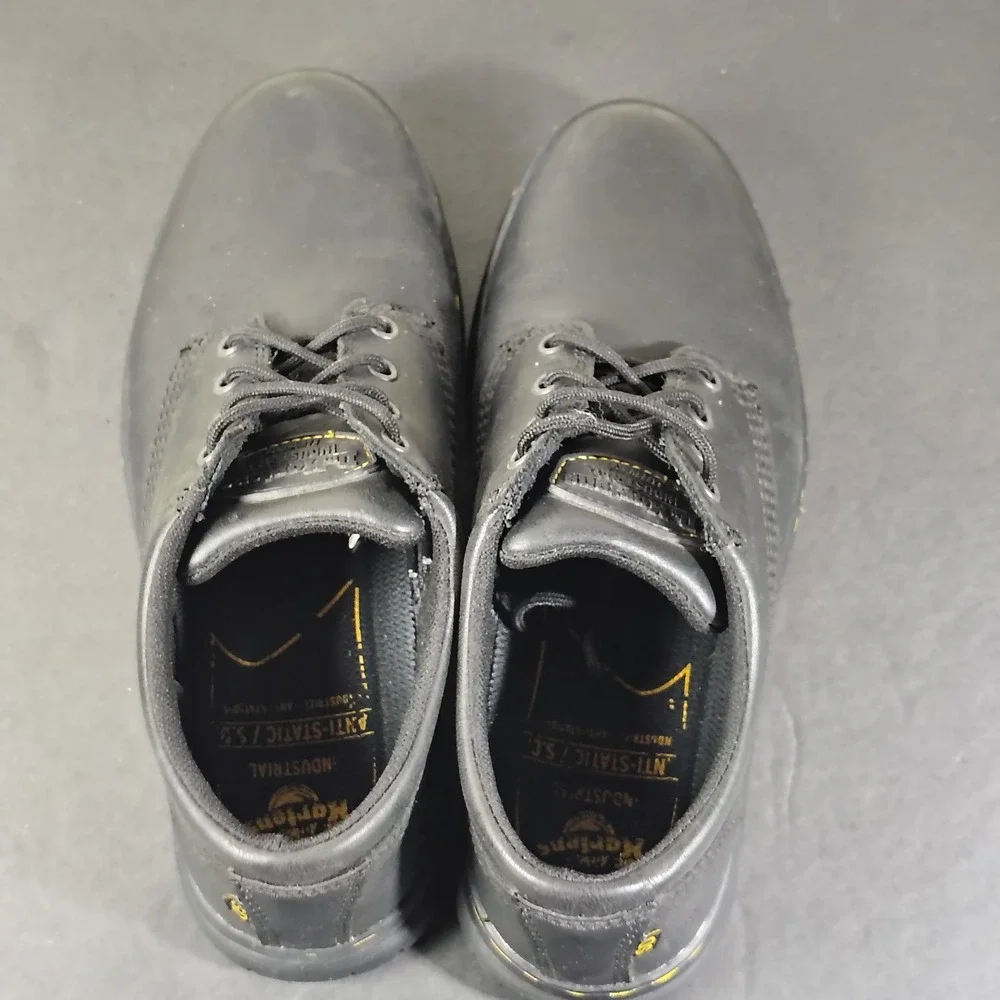 Dr Martens Culvert ST Mens 9 Black Leather Steel Toe Slip Resistant Work Shoes